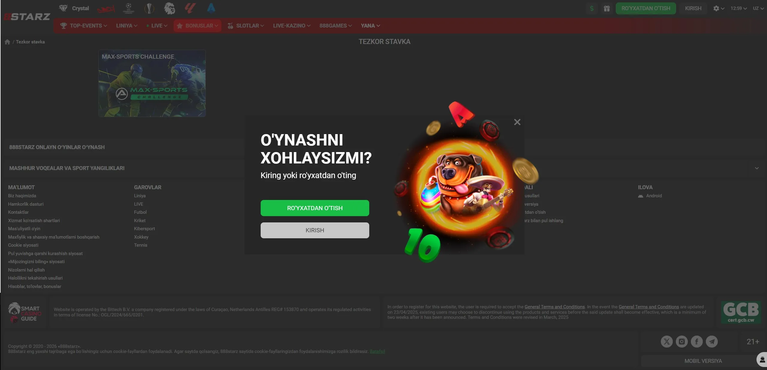 login - 888starz-bet-uzbekistan.com