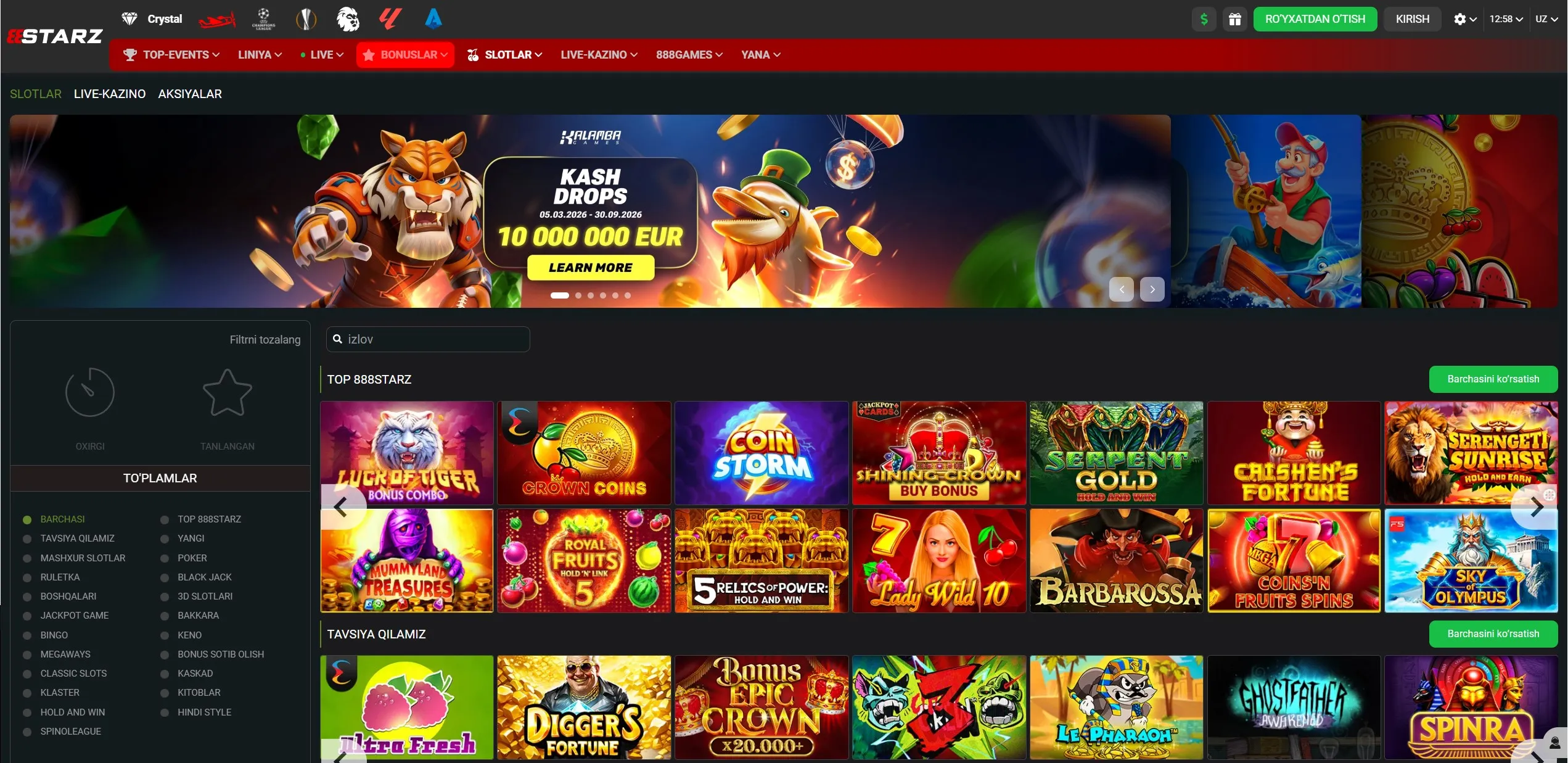 slots - 888starz-bet-uzbekistan.com